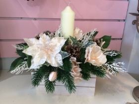 White candle arrangement